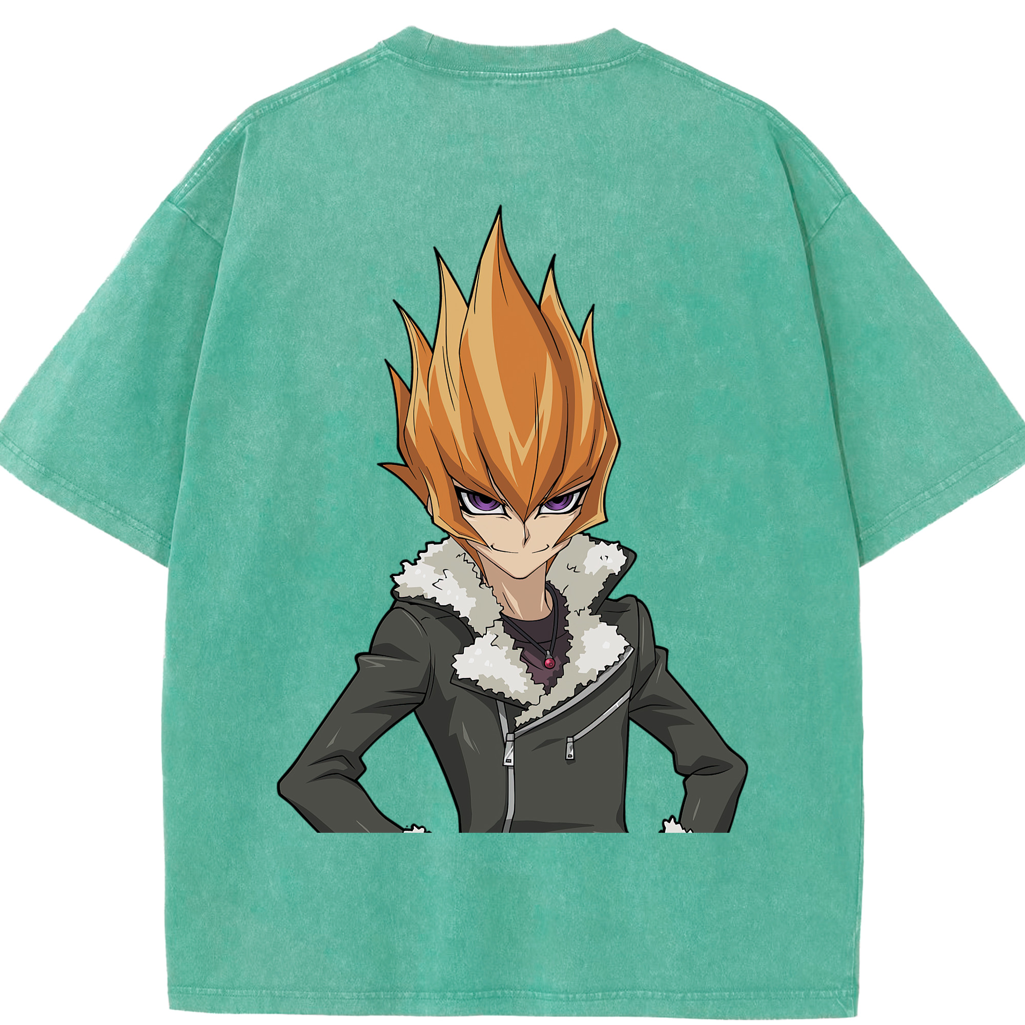 （画像用） 遊☆戯☆王 Yu-Gi-Oh! 綿100% ヴィンテージ風 半袖Tシャツ（背面プリント）